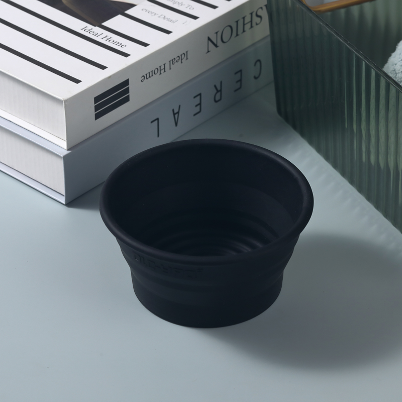 Yaqi schwarze Farbe zusammen klappbare Silikon Rasier schale für die Reise
