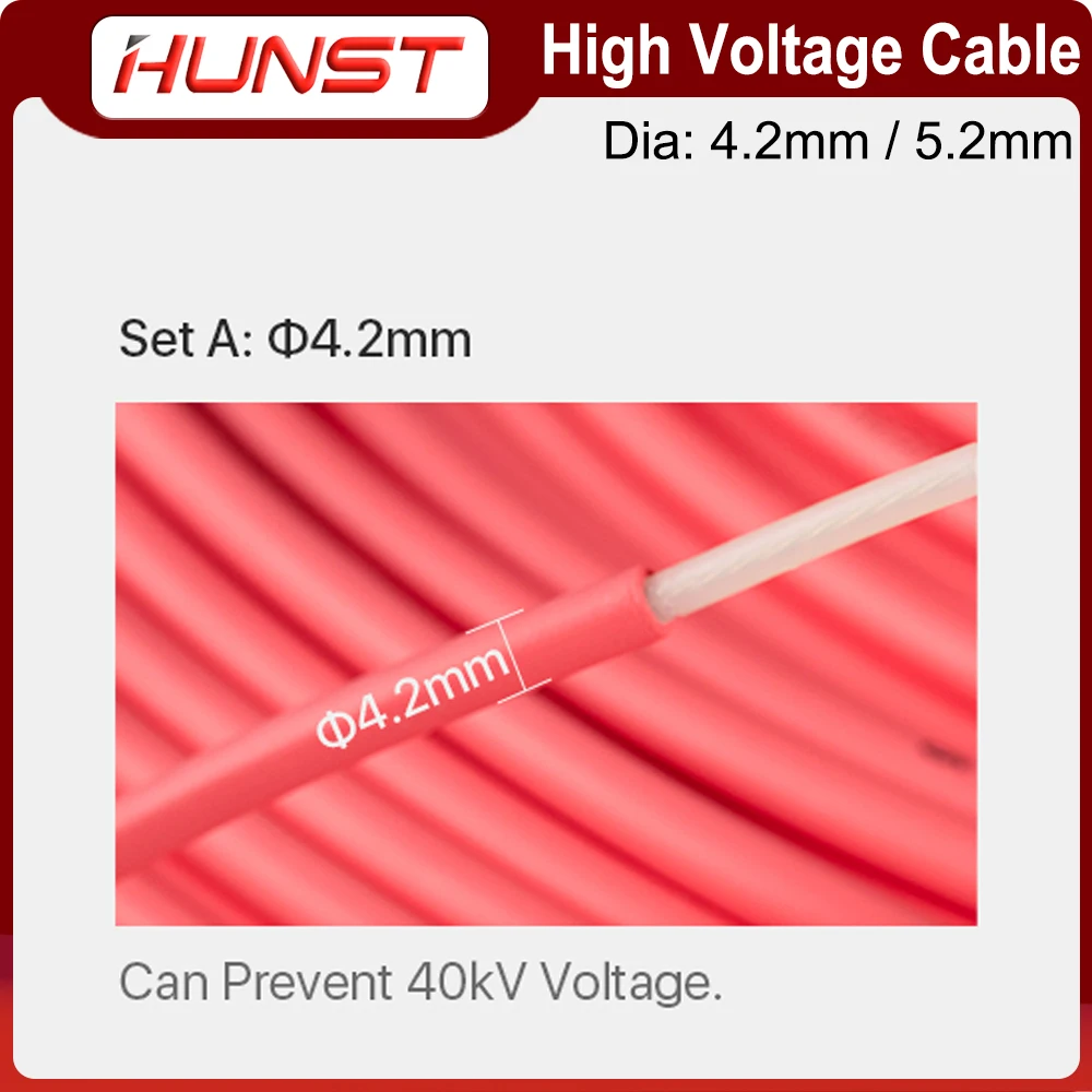 HUNST/3/5/10 Mét Dây Cao Áp Cho CO2 Laser Cung Cấp Điện Và Laser Ống Chữ Khắc Laser và Cắt.