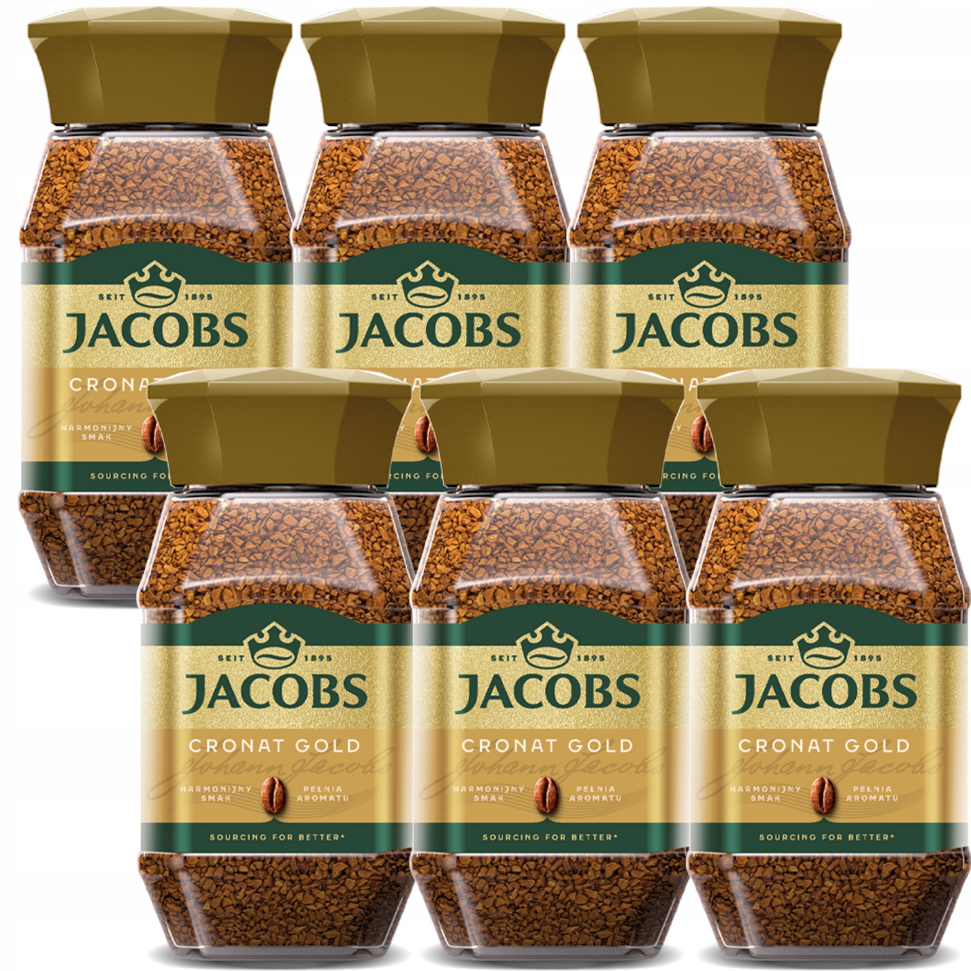 Jacobs Cronat Gold Kawa rozpuszczalna 200 g x 6 sztuk