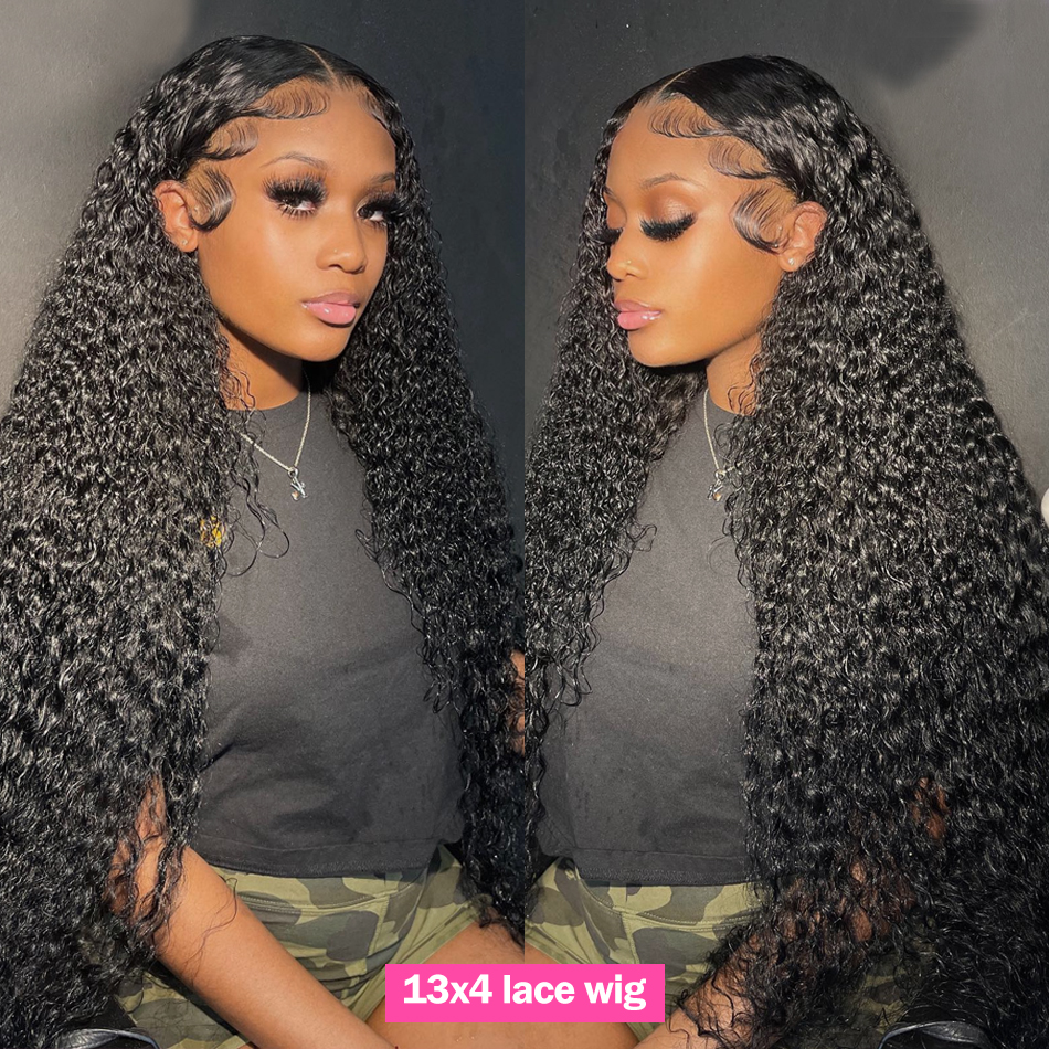 HD Water WAVE วิกผม 13x4 13x6 ลูกไม้หน้าผาก 30 40 นิ้ว 100% บราซิล CURLY Deep WAVE ลูกไม้ด้านหน้าวิกผมมนุษย์ขายสําหรับผู้หญิง