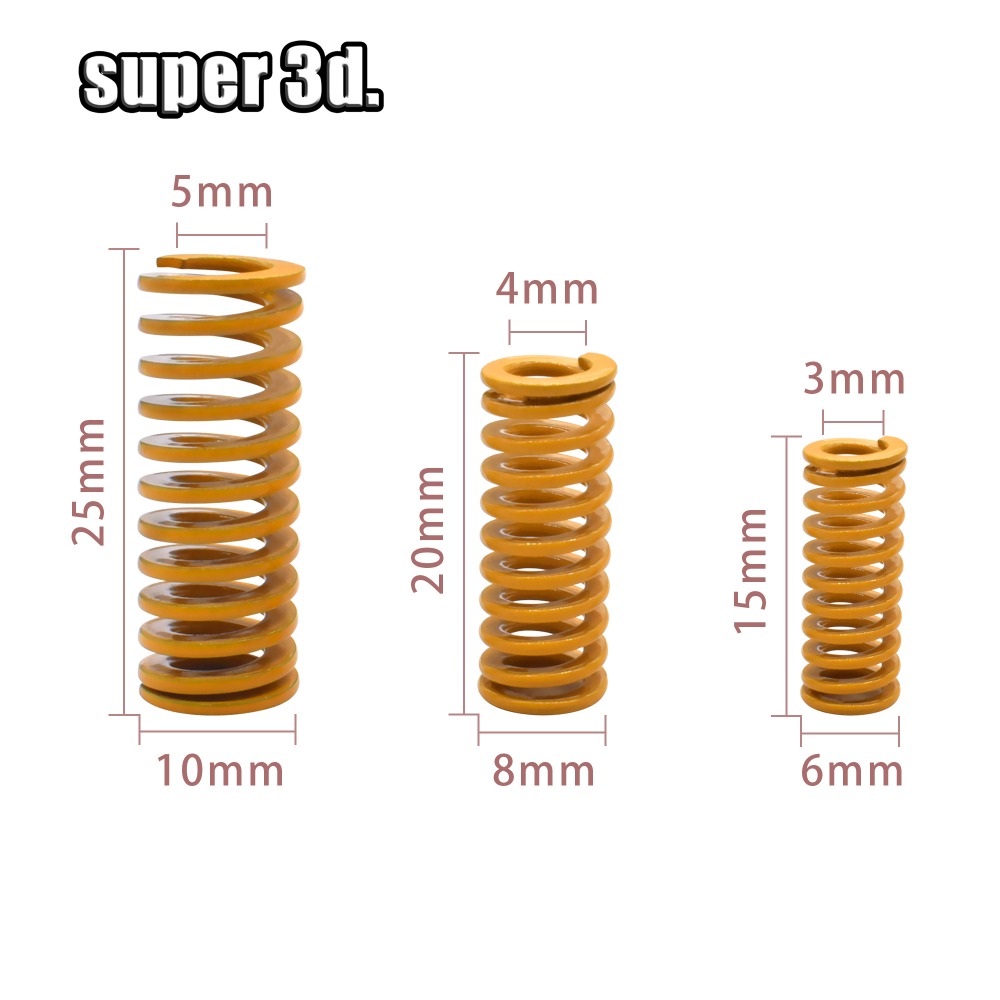 3D プリンタ部品スプリング加熱ベッドレベリング押出機強力なスプリングボア 3/4/5 ミリメートル外径 6/8/10 ミリメートル長さ 15/20/25 ミリメートル