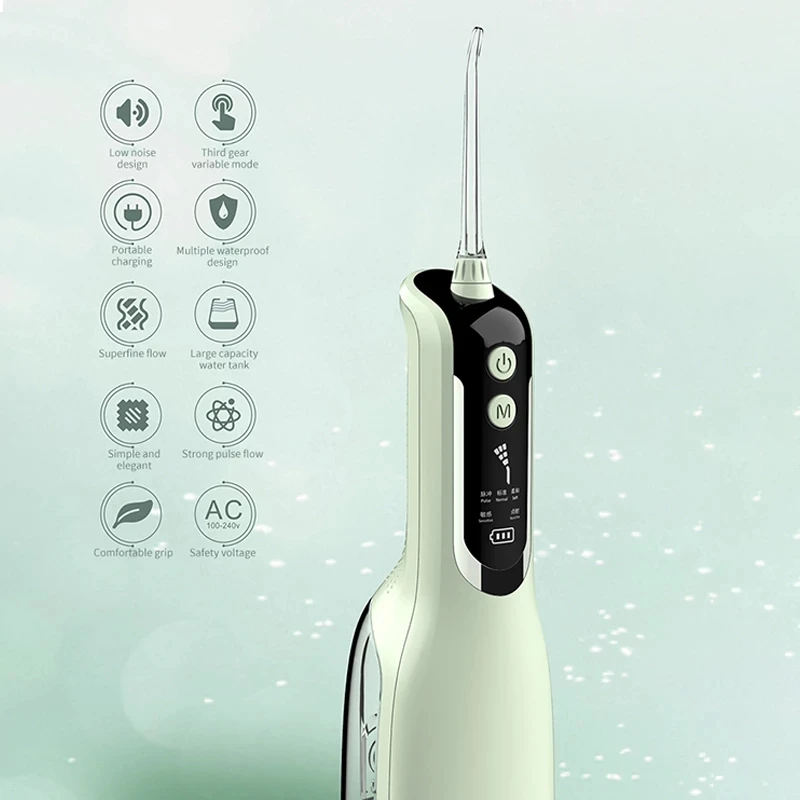 Xiaomi Răng Miệng Irrigator Thông Minh Phản Lực Nước Flosser Làm Trắng Sạc USB 330Ml 5 Chế Độ Chống Nước Nha Khoa Irrigator