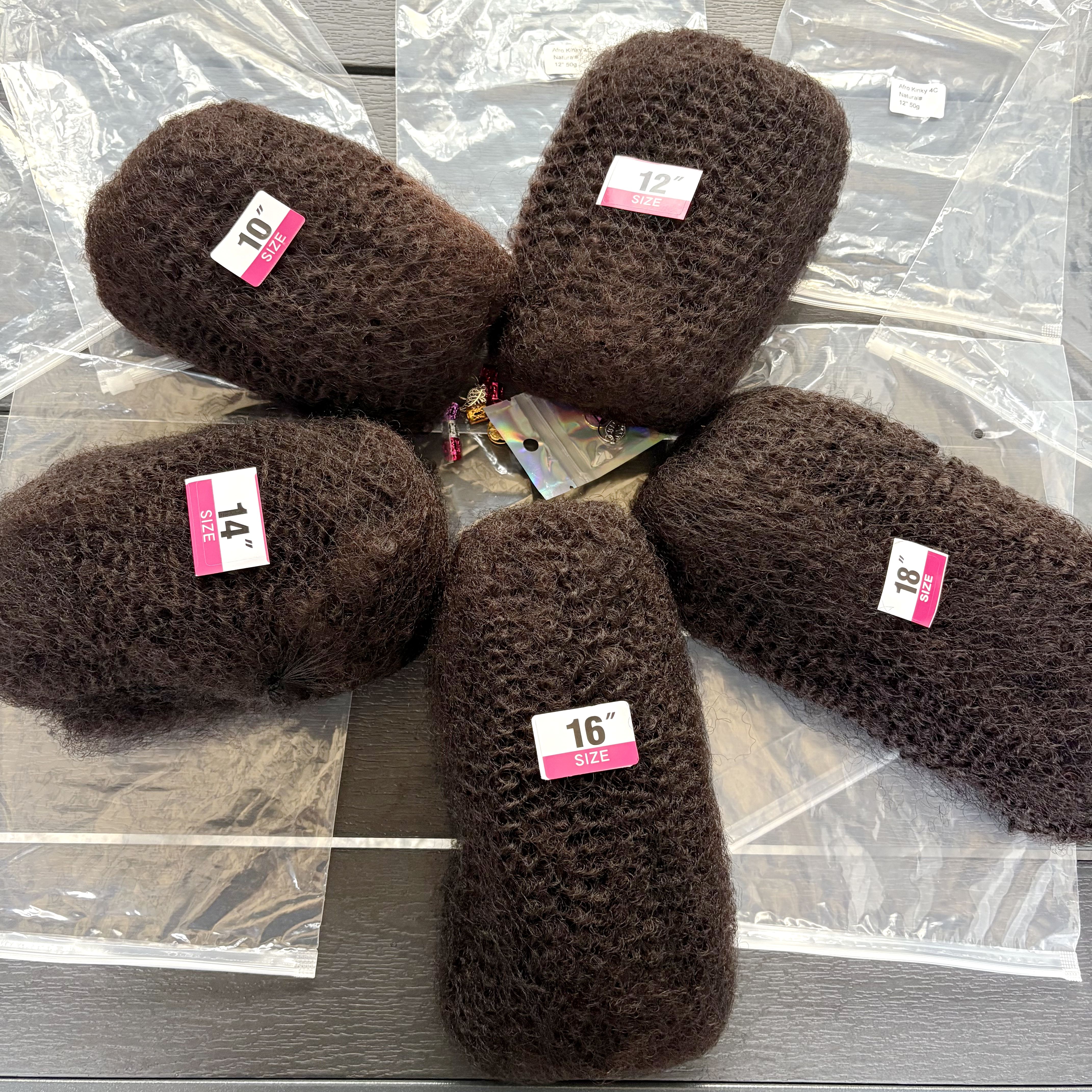30 oder 50 g/Packung 10-18 Zoll 4C Afro Kinky Bulk Echthaarverlängerungen ohne Schuss brasilianisches Remy Bulk für Locs Micro Twist Flechthaar