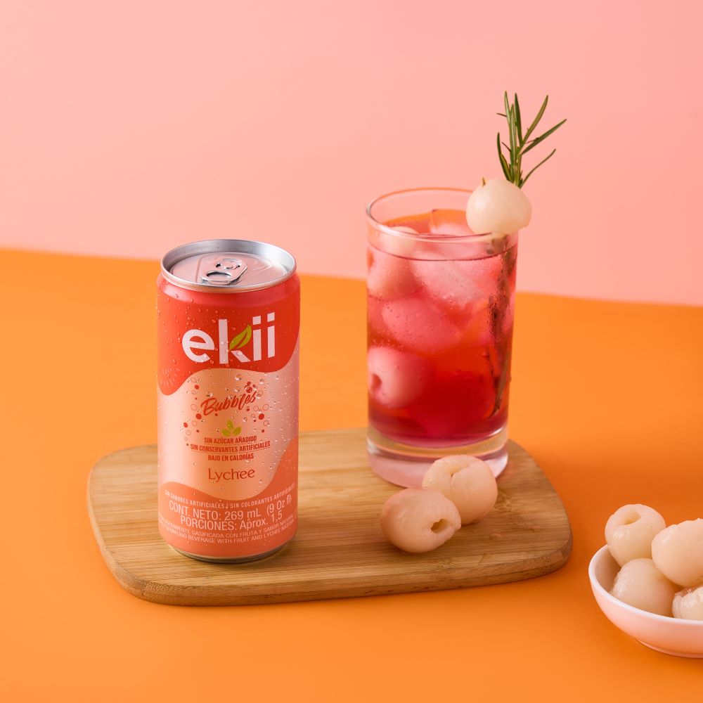 Ekii Lightly Carbonated Lychee Drink 10.5 oz (12Pack)