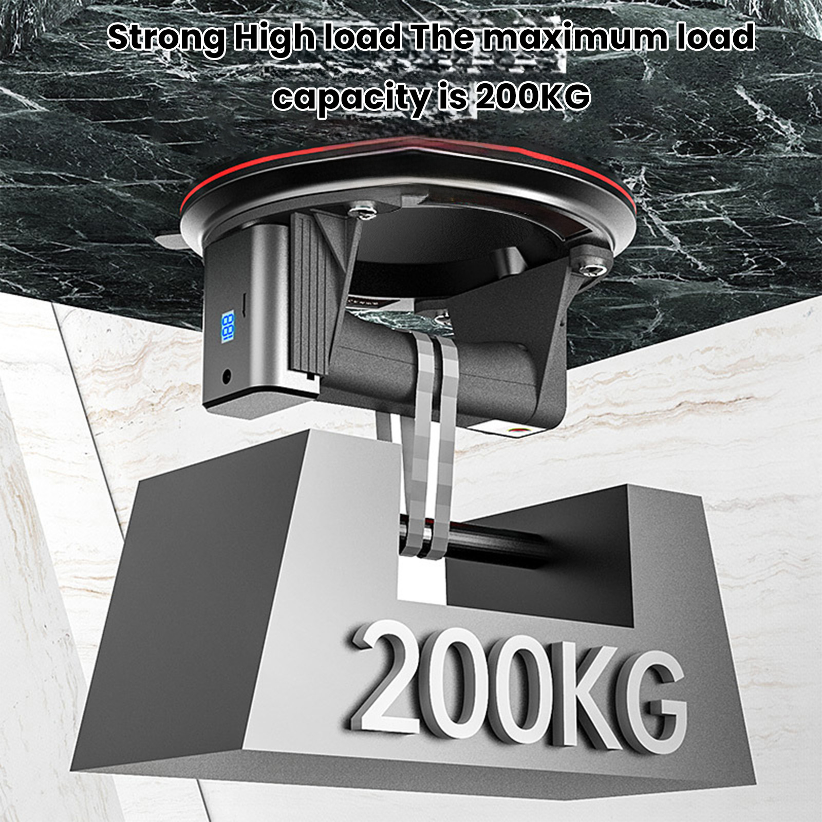 Lève-vitre électrique à ventouse sous vide, capacité de charge de 200KG, 8 pouces, robuste, à main, pour déplacer de grands carreaux de granit