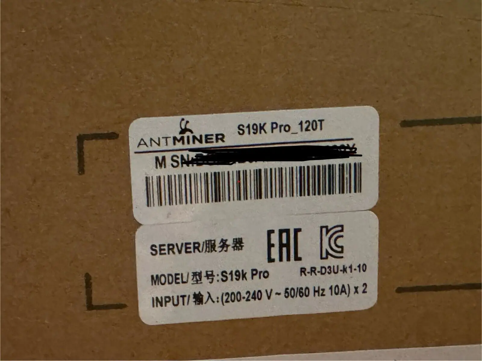 NUEVO minero Bitcoin Bitmain Antminer S19k Pro 120TH