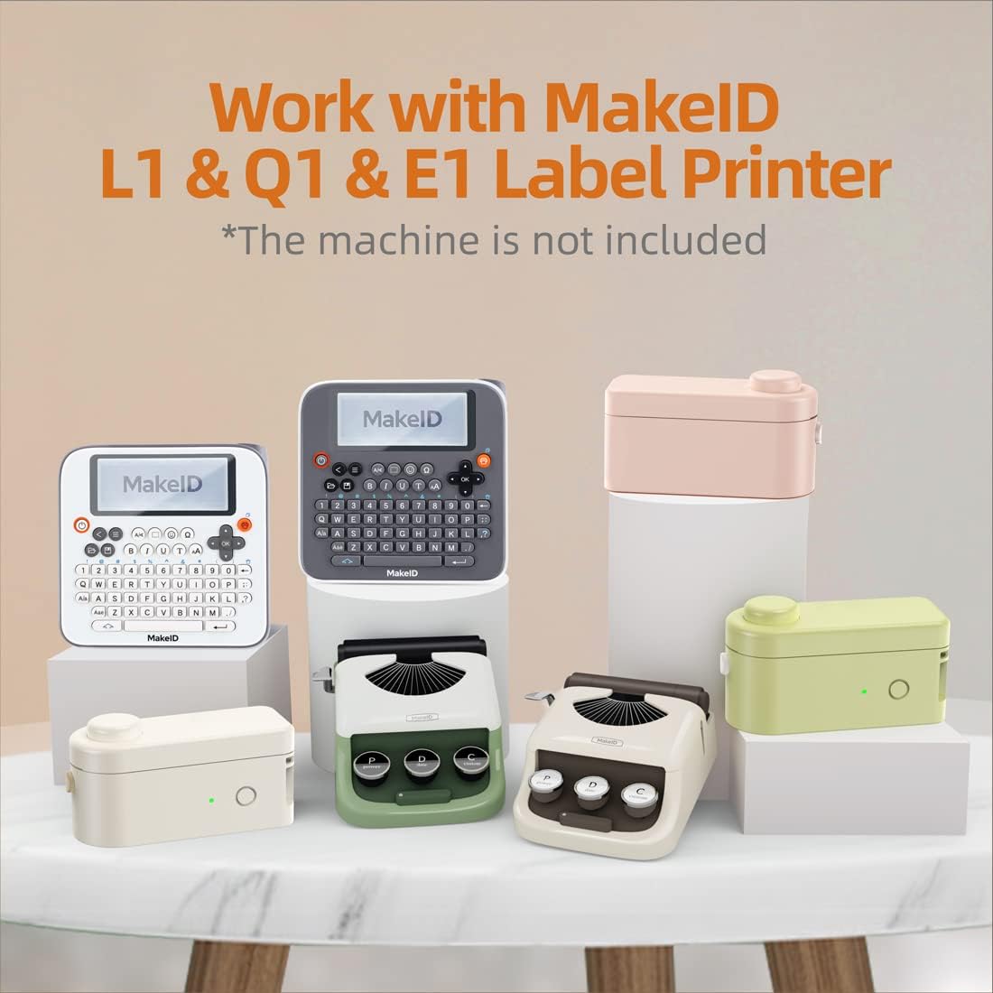 1ม้วนเทปฉลาก16มม. * 4ม. สำหรับ makeid M1/L1/E1บลูทูธเครื่องพิมพ์ป้ายความร้อนขนาดเล็กสติ๊กเกอร์บาร์โค้ดกระเป๋าพิมพ์ไร้หมึก