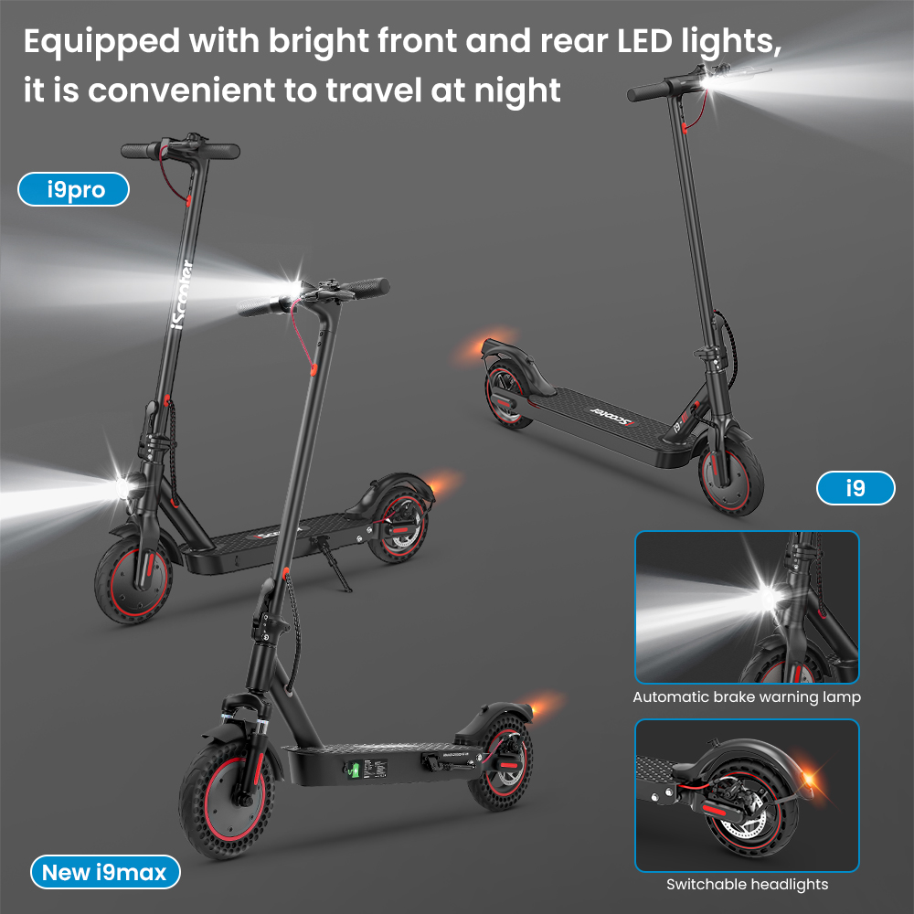 IScooter-Trottinette Électrique pour Adulte, Modèle i9/i9Pro/i9Max, 30/35 kendo, 350/500W