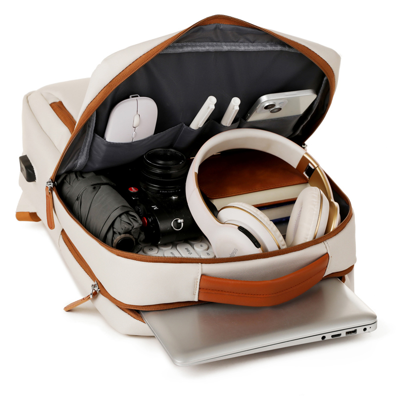 Business USB Charging Waterproof Backpack  Stylish Large Capacity Laptop Bag  Travel and Commuter Backpack for Men and Students