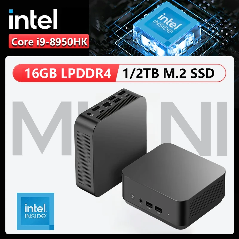 Nuovo Mini PC Windows 11 Intel i9-8950HK/N5095A 16GB DDR4 1TB 2TB SSD Desktop Gamer Computer Dual WIFI 6 BT5.2 4K HD Gaming Pc
