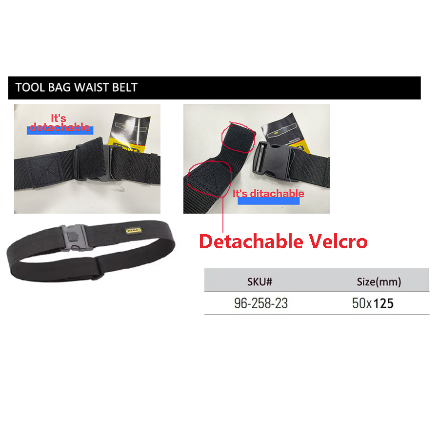 STANLEY 96-257-23 Mini Tool Pouch with 4 Pockets Tool Pouch Portable Waistpack Storage Bag Optional Belt Repair Storage Kit