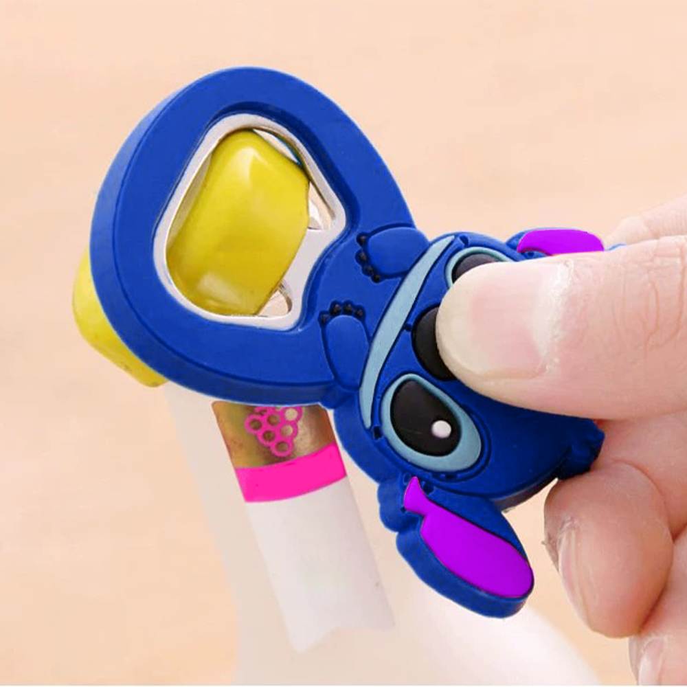 MINISO Kawaii Disney Stitch Flaschenöffner Lilo & Stitch Peripherer Kühlschrankmagnet Cartoon Multifunktionaler Bierflaschenöffner