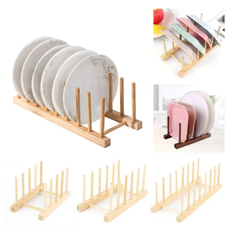Organização de armazenamento de cozinha multifuncional rack de armazenamento talheres escorredor madeira prato secagem rack cozinhas acessórios
