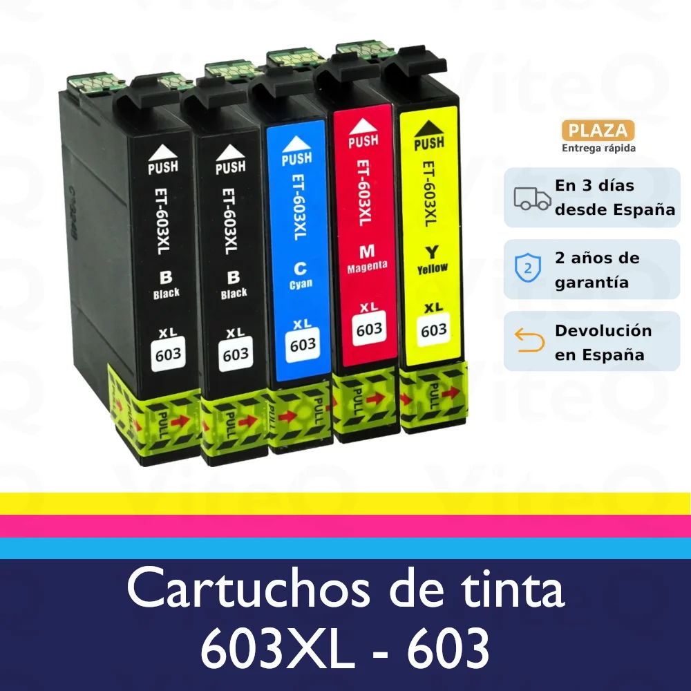 Cartuchos de Tinta 603XL 603 XL compatibles para impresora Epson 603XL XP2100 XP2105 XP3100 XP4100 XP3105 XP4105 XP3150 XP2150 XP2155 XP3155 XP4150 XP4155 WF2830 WF2835 WF2850 WF2810 WF2840 WF2820 WF2845 WF2870