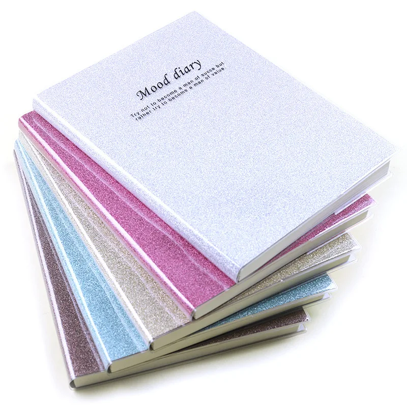 5 Piezas de Diario colorido de la moda de la libreta de goma del color del caramelo del cuaderno de la manga de la venta al por mayor de los efectos de escritorio del estudiante