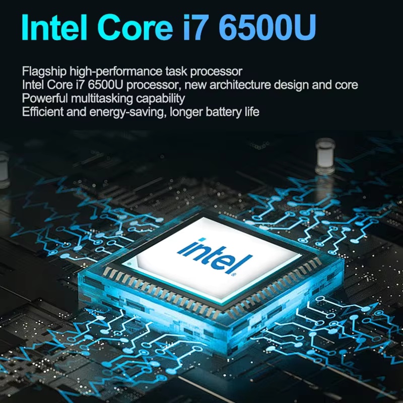 15.6 pouces Intel Core I7-6500U Windows 11 ordinateur Portable 16GB RAM 1 to 2 to SSD Portable ordinateur Portable WiFi 5 ordinateurs portables de jeu