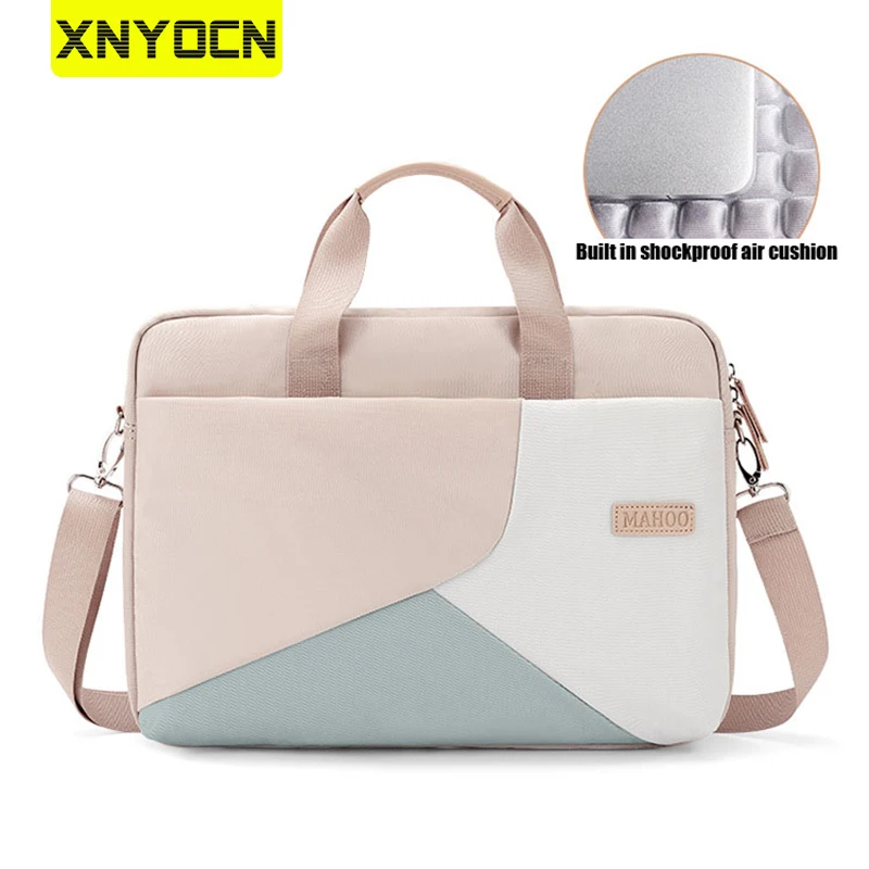 Xnyocn กระเป๋าแล็ปท็อป 15.6 นิ้วทนทานกระเป๋าเอกสารกระเป๋าคอมพิวเตอร์โน้ตบุ๊คสําหรับ HP Dell Macbook Ultrabook