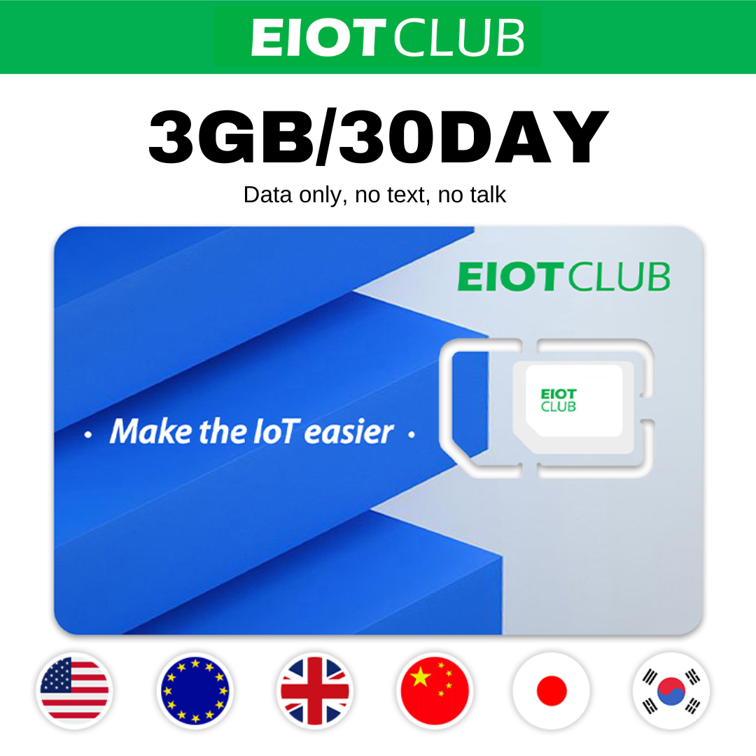 EIOTCLUB -3 GB 30 TAG, Europa/US/China/Japan/Südkorea, vorbereiteter Europa-SIM-Kartenabdeckung in über 40 Länder, 5G/4G LTE, nur Daten