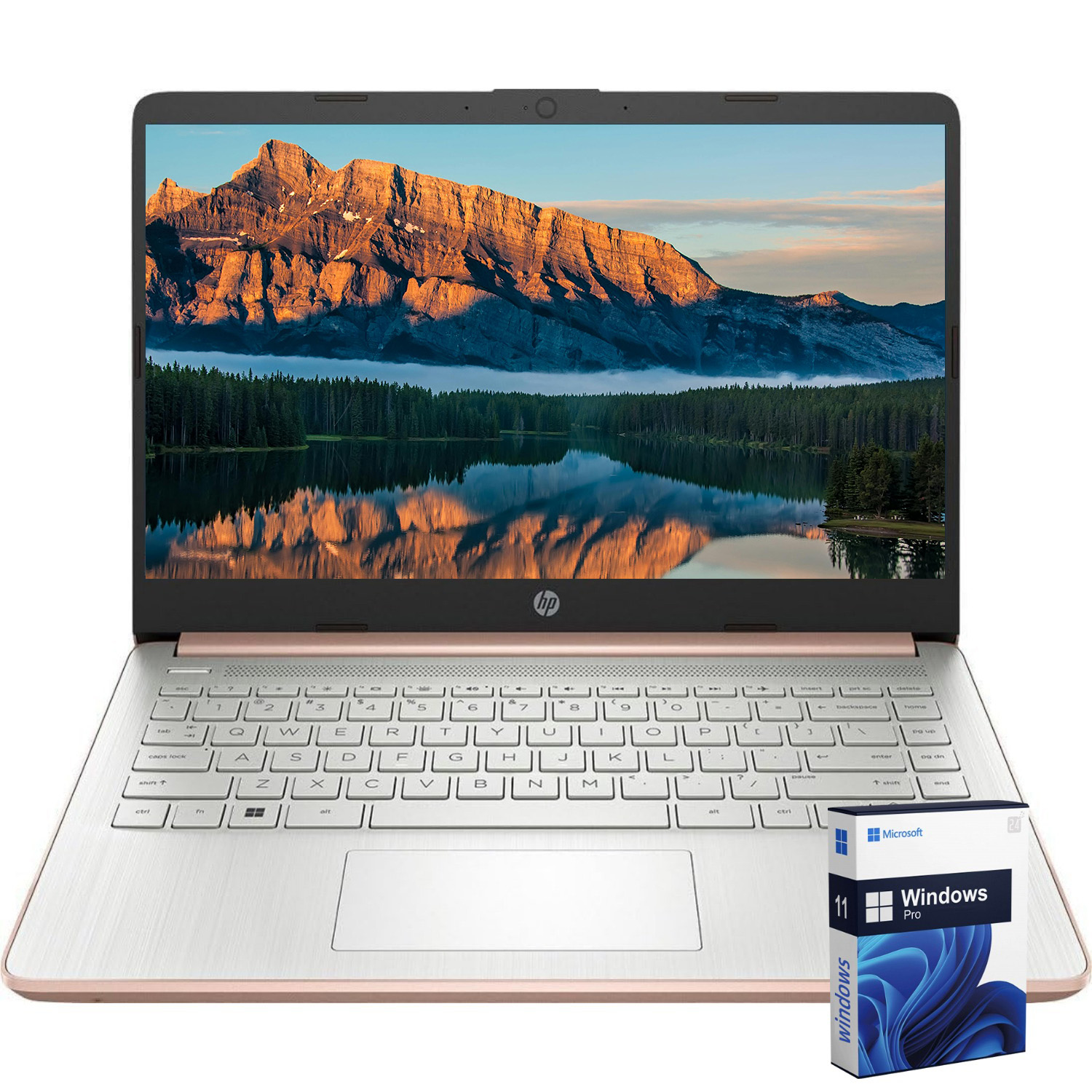 HP 14" Business Laptop,Intel Celeron N4120,16GB RAM,384GB Storage(128GB eMMC+256GB SD Card),1 Year Office 365,Windows 11 Pro