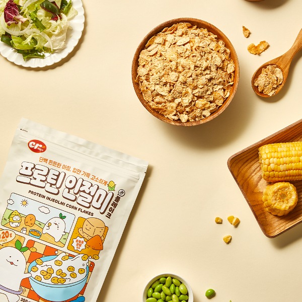최상급 프로틴 인절미 콘플레이크 350g, 단백질시리얼, 프로틴시리얼, 다이어트식단, 다이어트시리얼