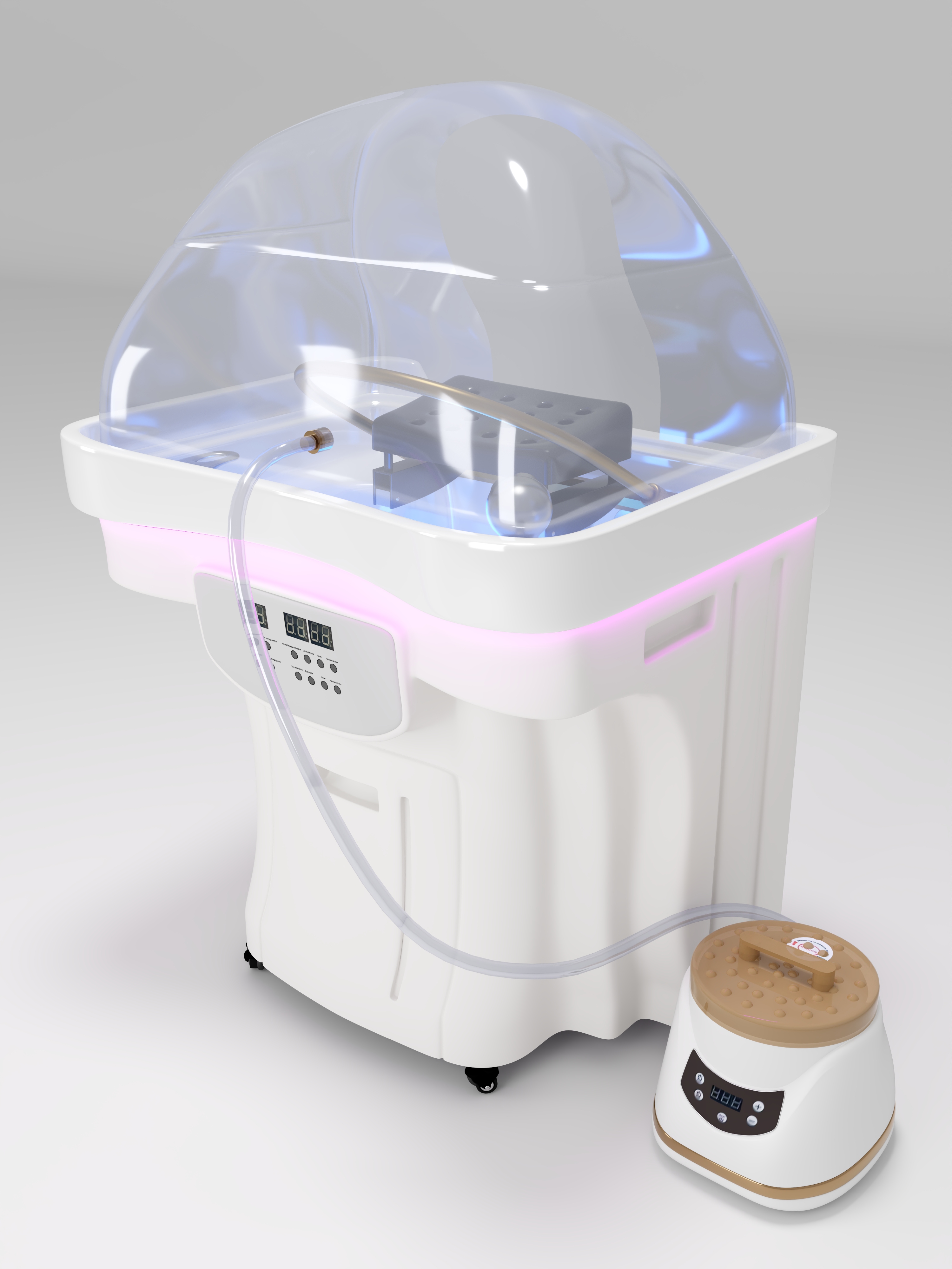 Spa-Shampolo, multifunktionaler Massagetisch, Shampolo, 60 Buchstaben Wasserspeicher + 30 Buchstaben Abwassertank + Begasungsgerät + Abdeckung