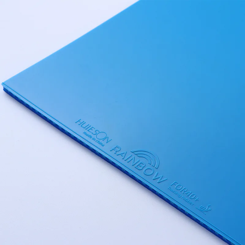 Huieson feuille de caoutchouc de Tennis de Table arc-en-ciel coloré vert jaune bleu caoutchouc de Ping-Pong de couleur avec éponge haute densité de 2.0mm