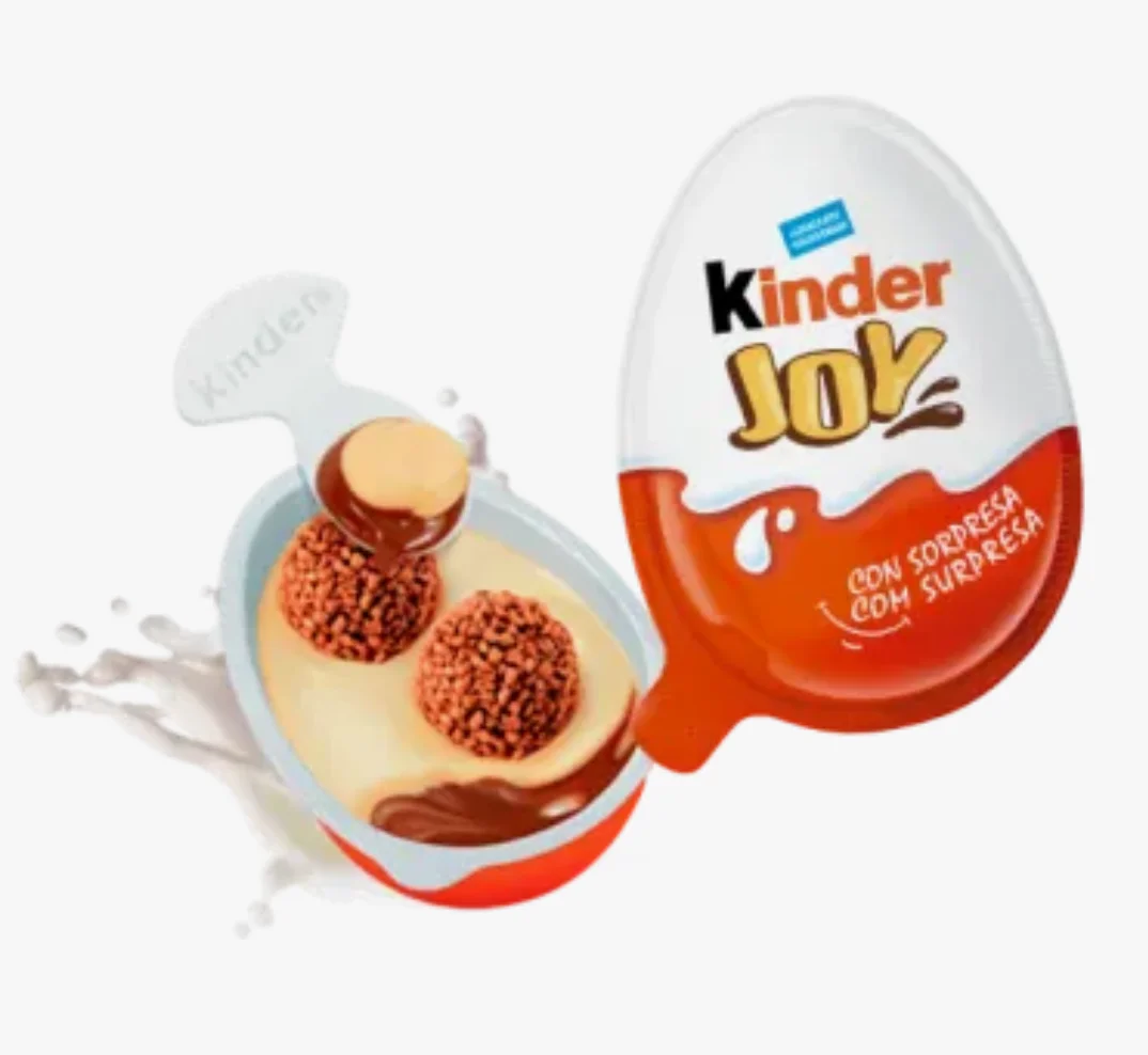 Ovos de verão Kinder Joy-36 ovos com creme de leite e cacau e 2 bolas de chocolate - contém um brinquedo dentro