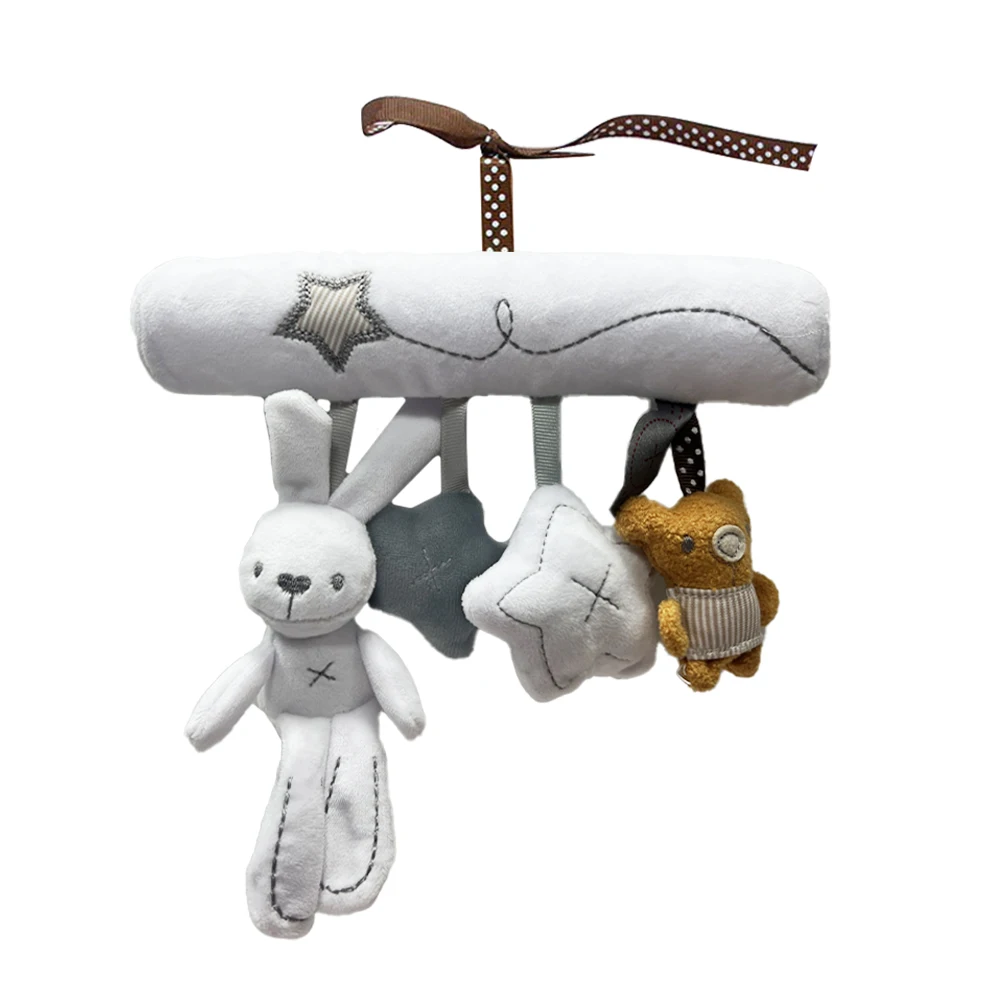 Nuovo culla da appendere, coniglio, sonaglio, sedile di sicurezza, peluche, multifunzionale, compagno di sonno per bambini, decorazione da appendere, regalo