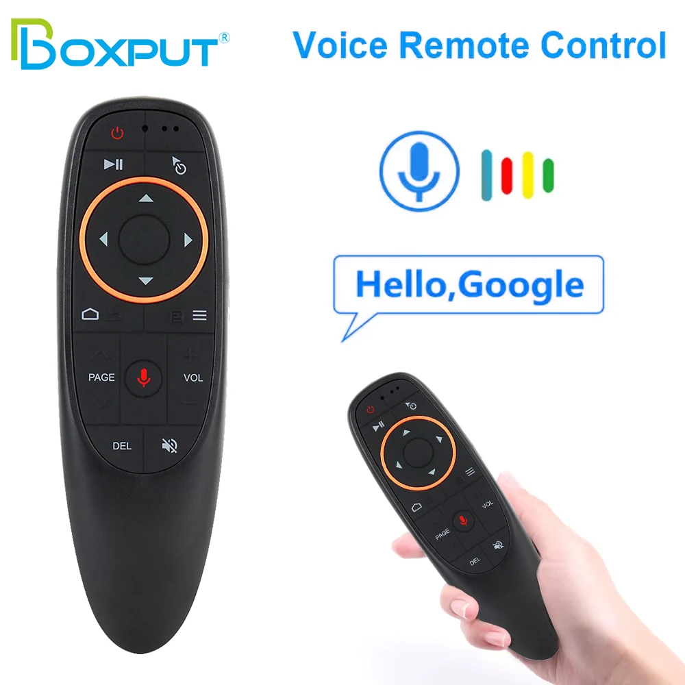 G10S BPR1S Plus Chuột Thoại Điều Khiển Từ Xa Không Dây 2.4G Con Quay Hồi Chuyển IR Học Tập Cho H96 MAX X88 PRO X96 MAX Android TV Box