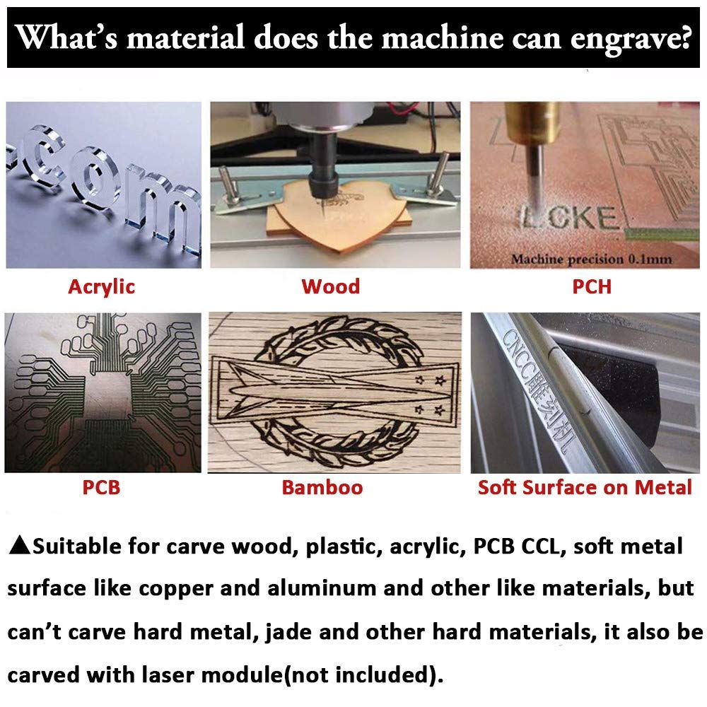 Фрезерный станок с ЧПУ 3018 MAX, 40 Вт, лазерный гравировальный станок, GRBL Control, 200 Вт, шпиндель, фрезерный станок для рез