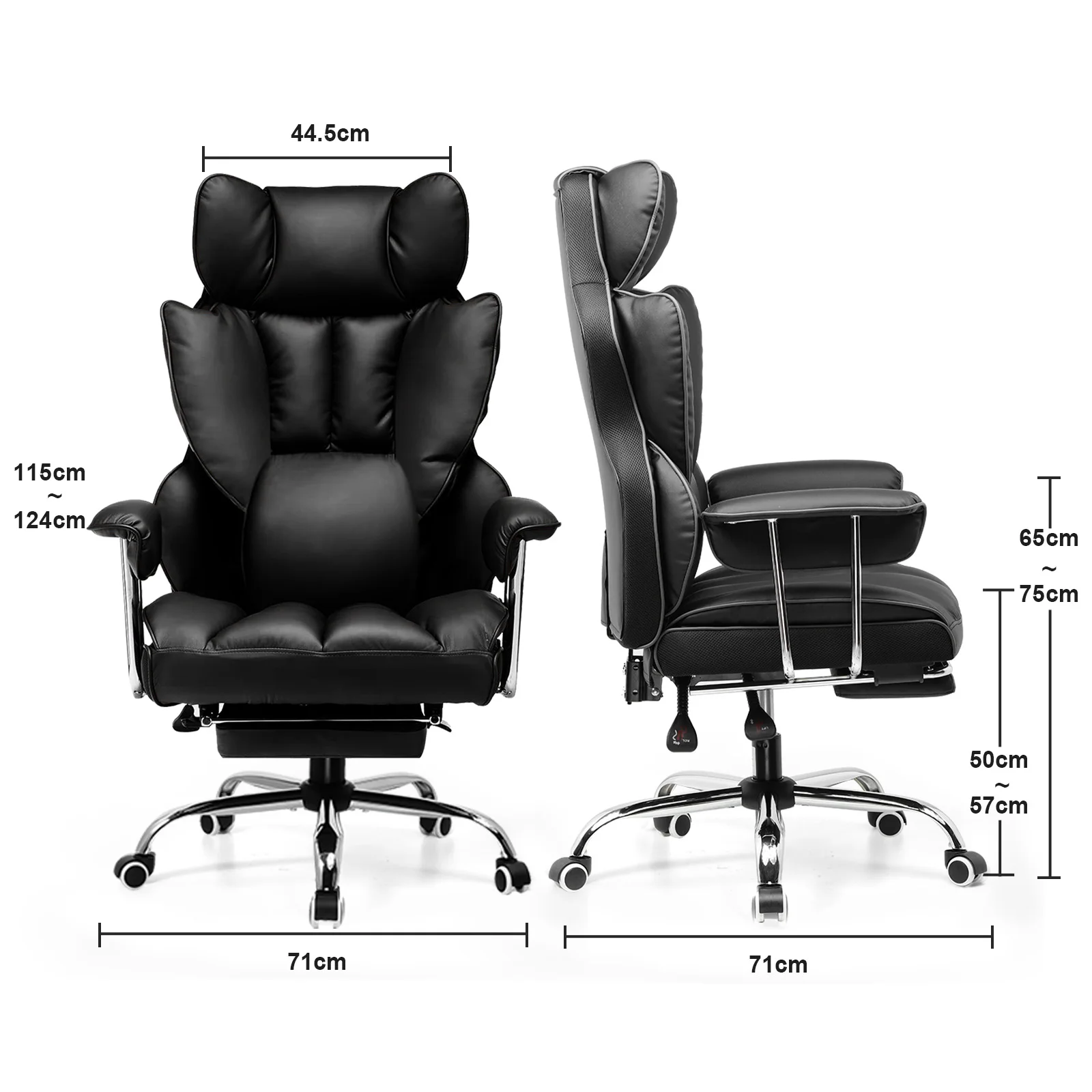 Chaise de jeu GTPLAYER, chaise de jeu, chaise de bureau ergonomique avec repose-pieds, surface en tissu, coussin de siège à ressort, chaise de jeu rembourrée, fauteuil de jeu capacité de charge de 150 kg