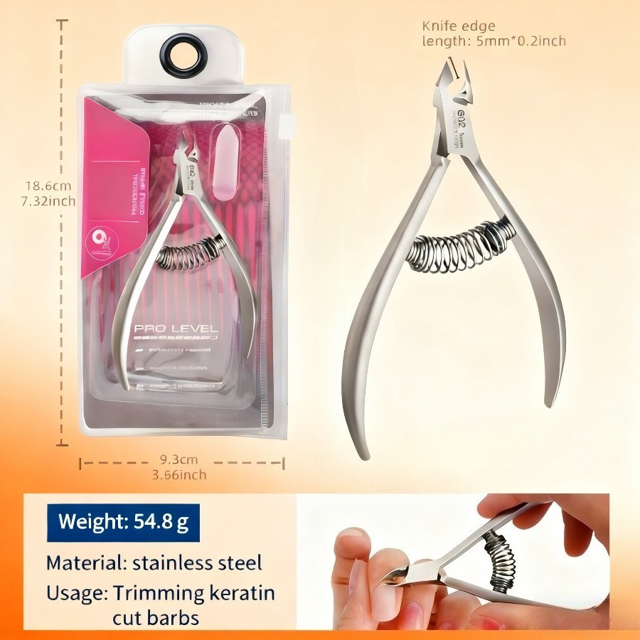 Professional Cuticle Trimmer Nail With Sharp Blade Nail Clippers Nail Art Tools Double Springs For Nail Care Pedicure Nail Tools