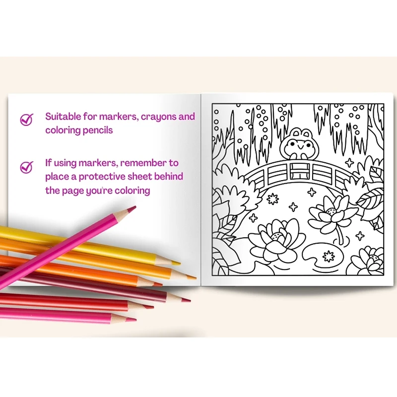 Froggy Days A Kawaii Frog Coloring Book Adorable Frog Adventures in Relaxing Coloring for All Ages  Stress Relief and Creativity