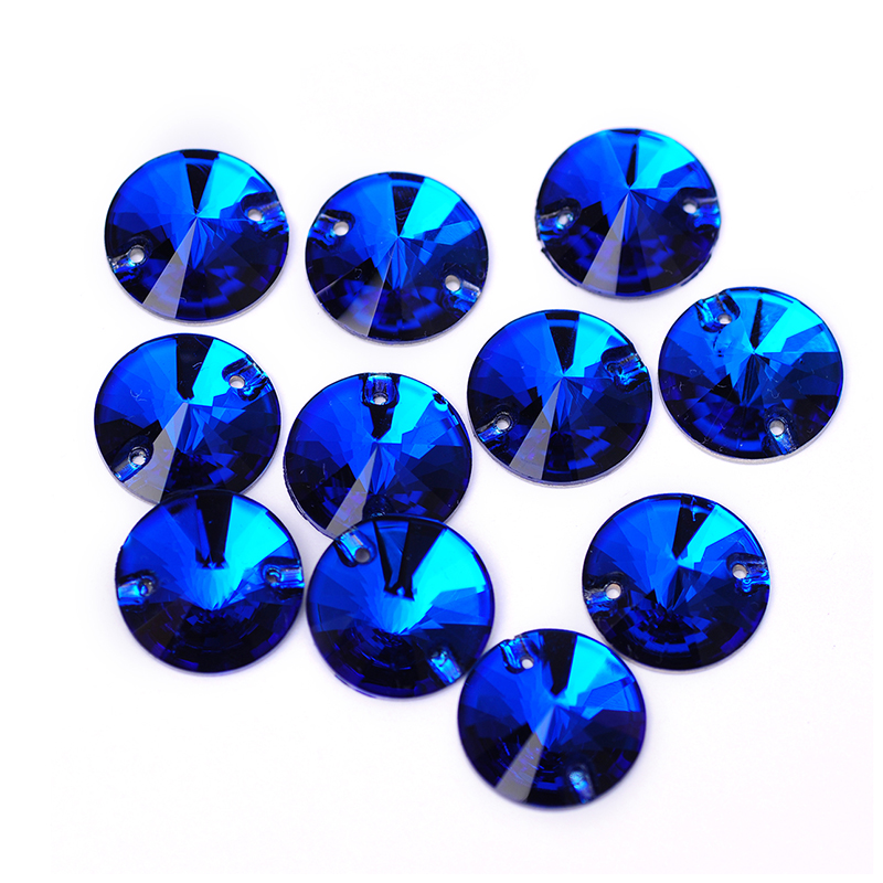 Yanruo 3200 Rivoli May Trên Pha Lê Strass Tự Làm Đá ThủY Tinh Lưng Phẳng May Ren Cho Bộ Kim Chỉ