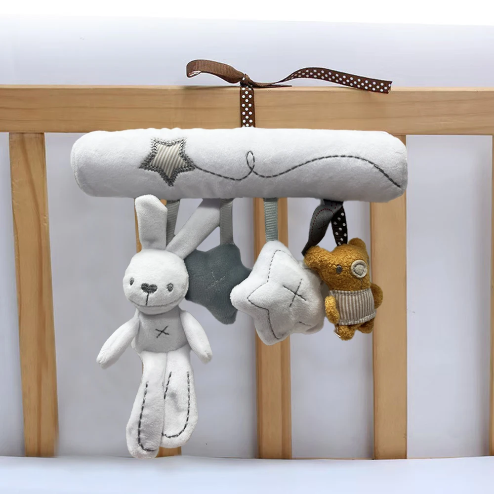 Nuovo culla da appendere, coniglio, sonaglio, sedile di sicurezza, peluche, multifunzionale, compagno di sonno per bambini, decorazione da appendere, regalo