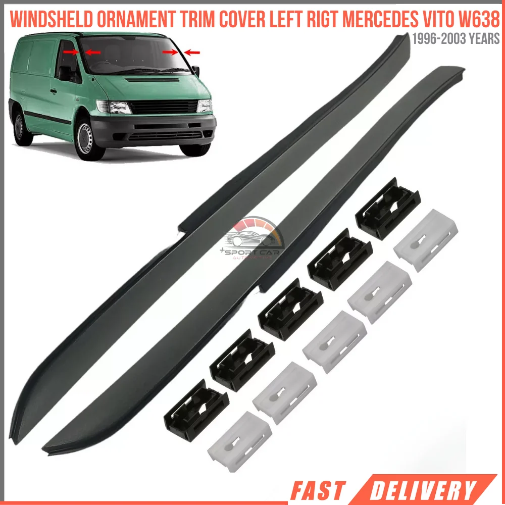 Para Mercedes Vito W638 1996-2003 parabrisas Orname moldura cubierta de columna izquierda derecha 6386980079 6386980179   - Envío rápido
