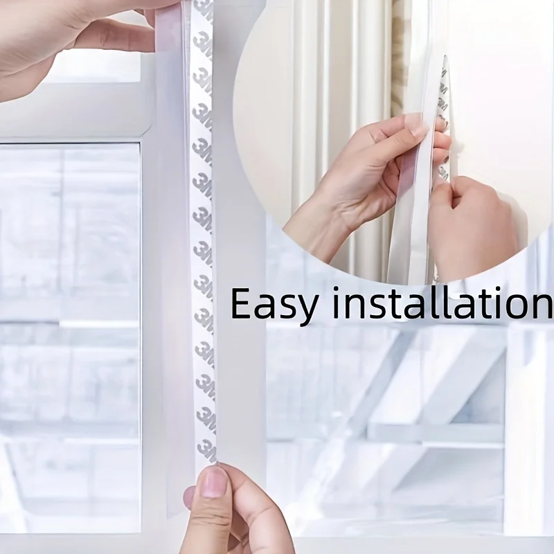 3M/5M Door Bottom Seal Strip Weather Window Rubber Seal Weatherstrip Windproof Dust Self Adhesive Door Windshield Sealing Tape