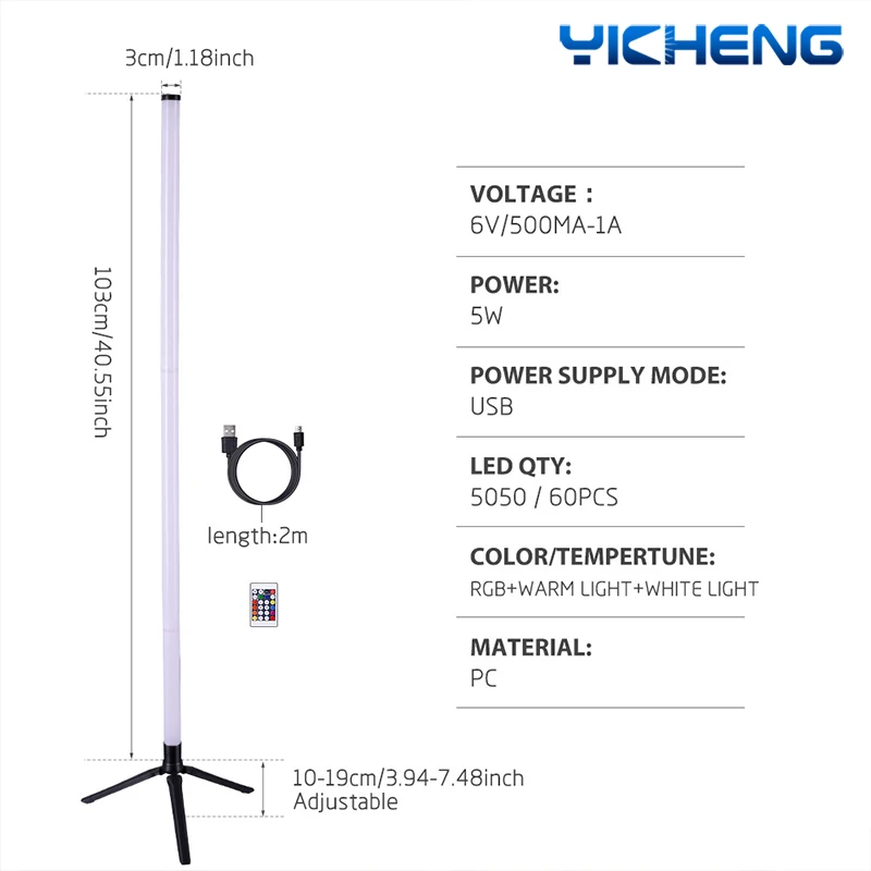 103 ซม.RGB LED โคมไฟตั้งพื้นสมาร์ทรีโมทคอนโทรลโมเดิร์นมุมโคมไฟตั้งพื้นบรรยากาศยืนแสงตกแต่งคริสต์มาสแสง
