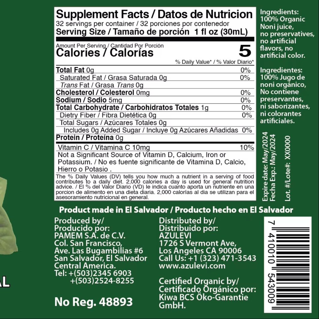 NONI Organic Juice, 32 Fluid Ounce (Case of 6)