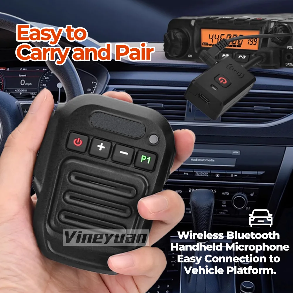 K8 Bluetooth Wireless Mobile Car Radio Microphone Speaker for ICOM IC-2720 IC-2200H IC-V8000 ID-880H Kenwood TK-7160 TK-8100 TK-