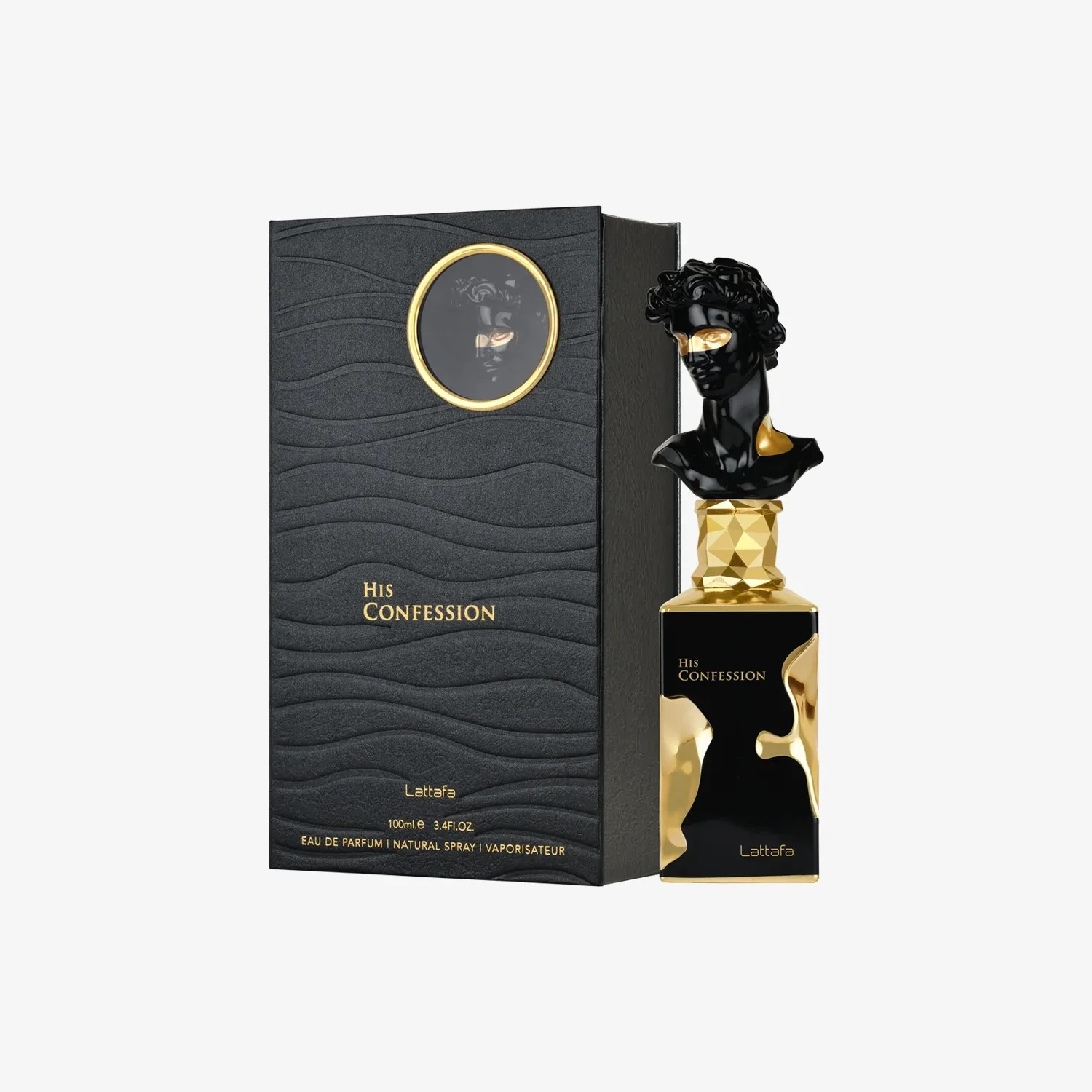 Lattafa His Confession for Men Eau de Parfum Spray, 3.4 Ounce / 100 Ml