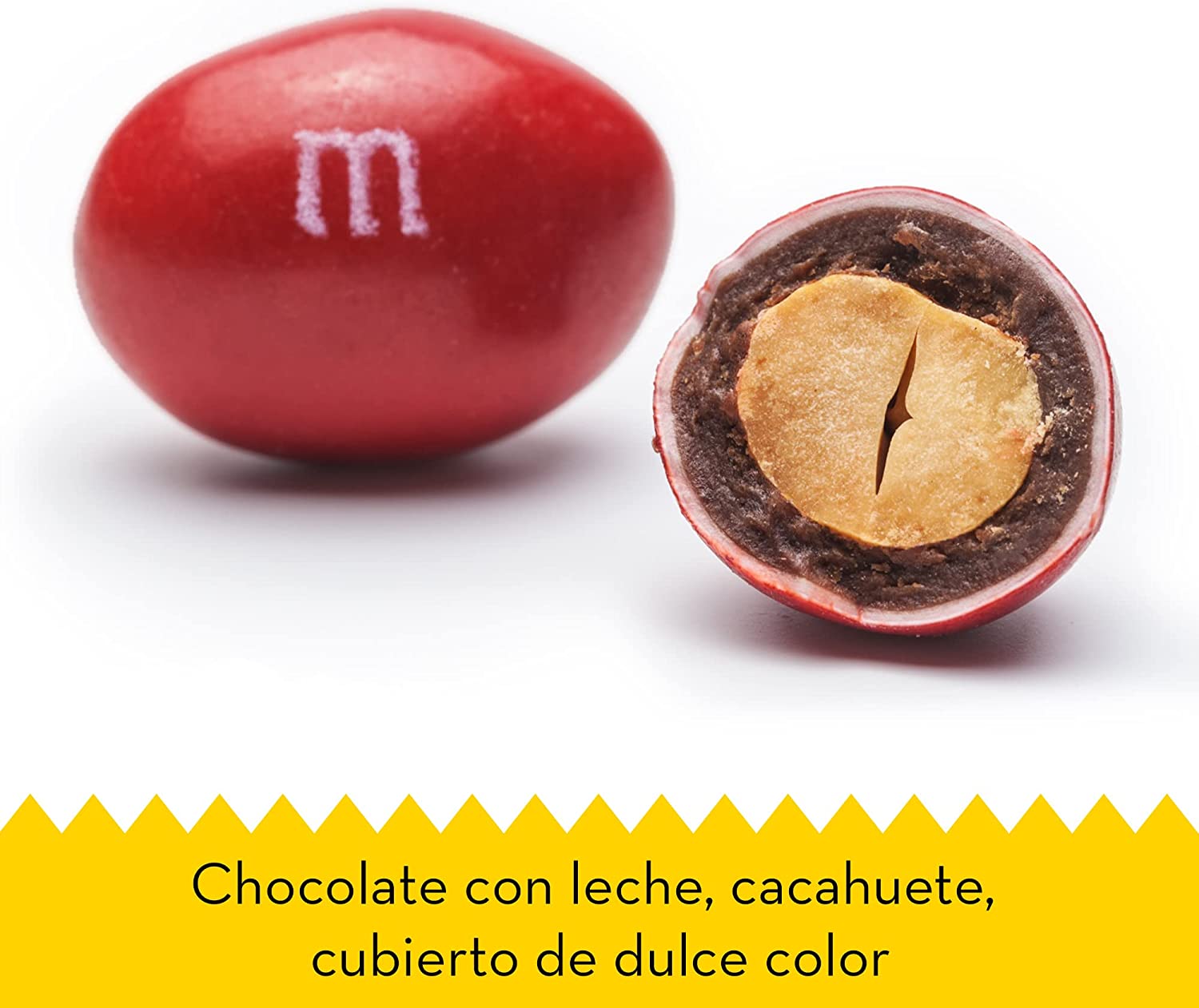 M & M's-Lanche de Amendoim em Bolas Coloridas de Amendoim e Chocolate ao Leite, Estojo com 24 Unidades de 45g, Chocolate ao Leite Real, Apoiado por Concha Fina Colorida Crocante