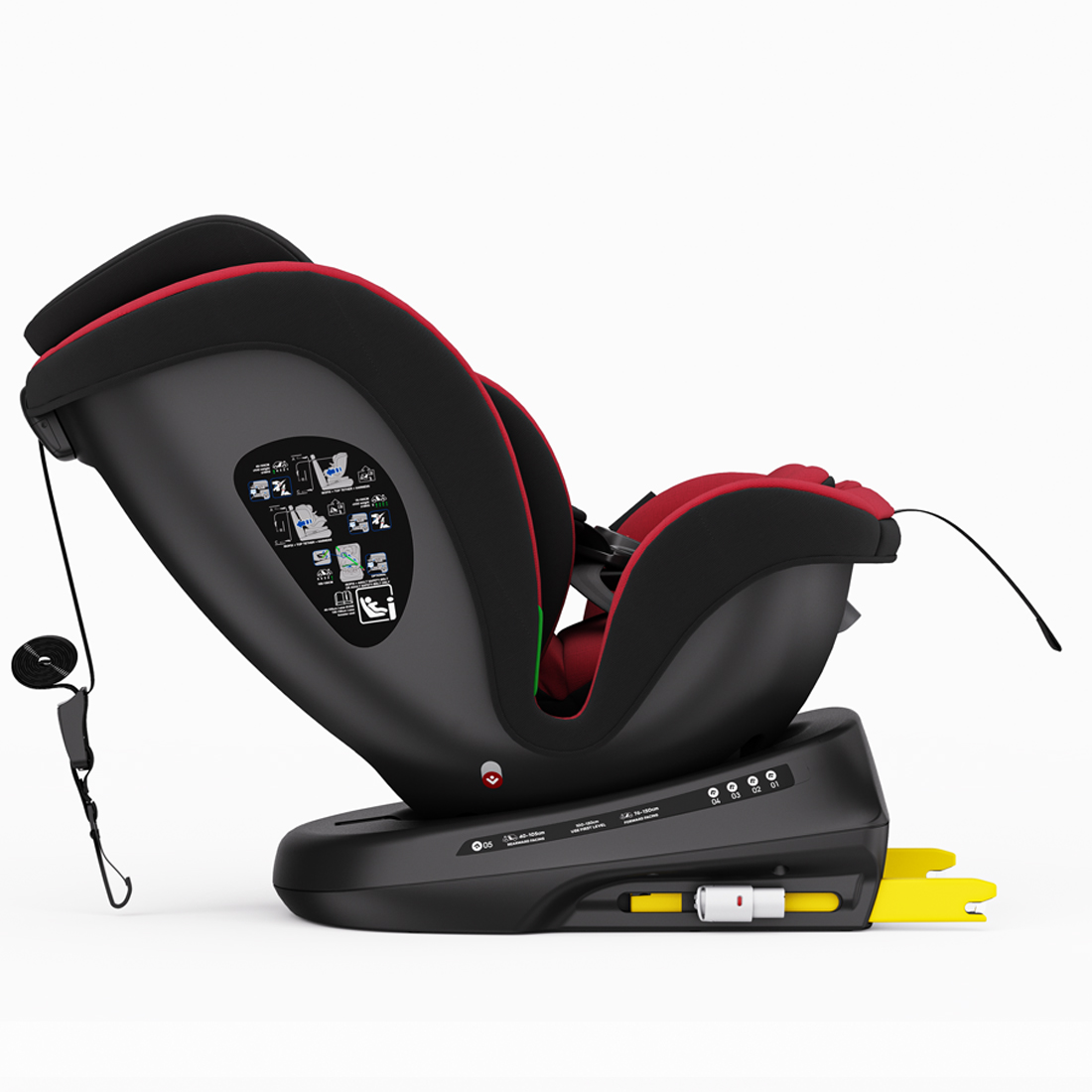 Assento de carro Reecle Baby Child com ISOFIX, giratório 360, de recém-nascido a 12 anos, 40-150cm, ECE R129