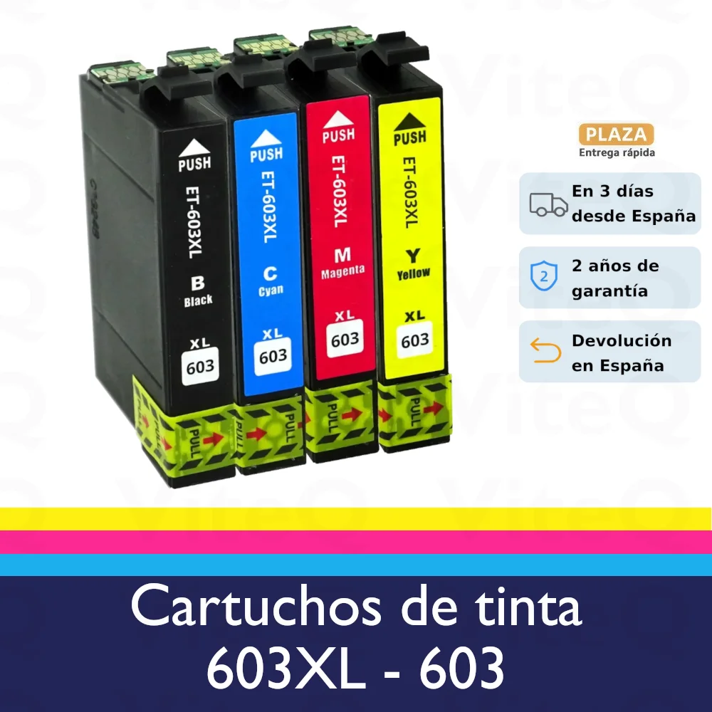 Cartuchos de Tinta 603XL 603 XL compatibles para impresora Epson 603XL XP2100 XP2105 XP3100 XP4100 XP3105 XP4105 XP3150 XP2150 XP2155 XP3155 XP4150 XP4155 WF2830 WF2835 WF2850 WF2810 WF2840 WF2820 WF2845 WF2870