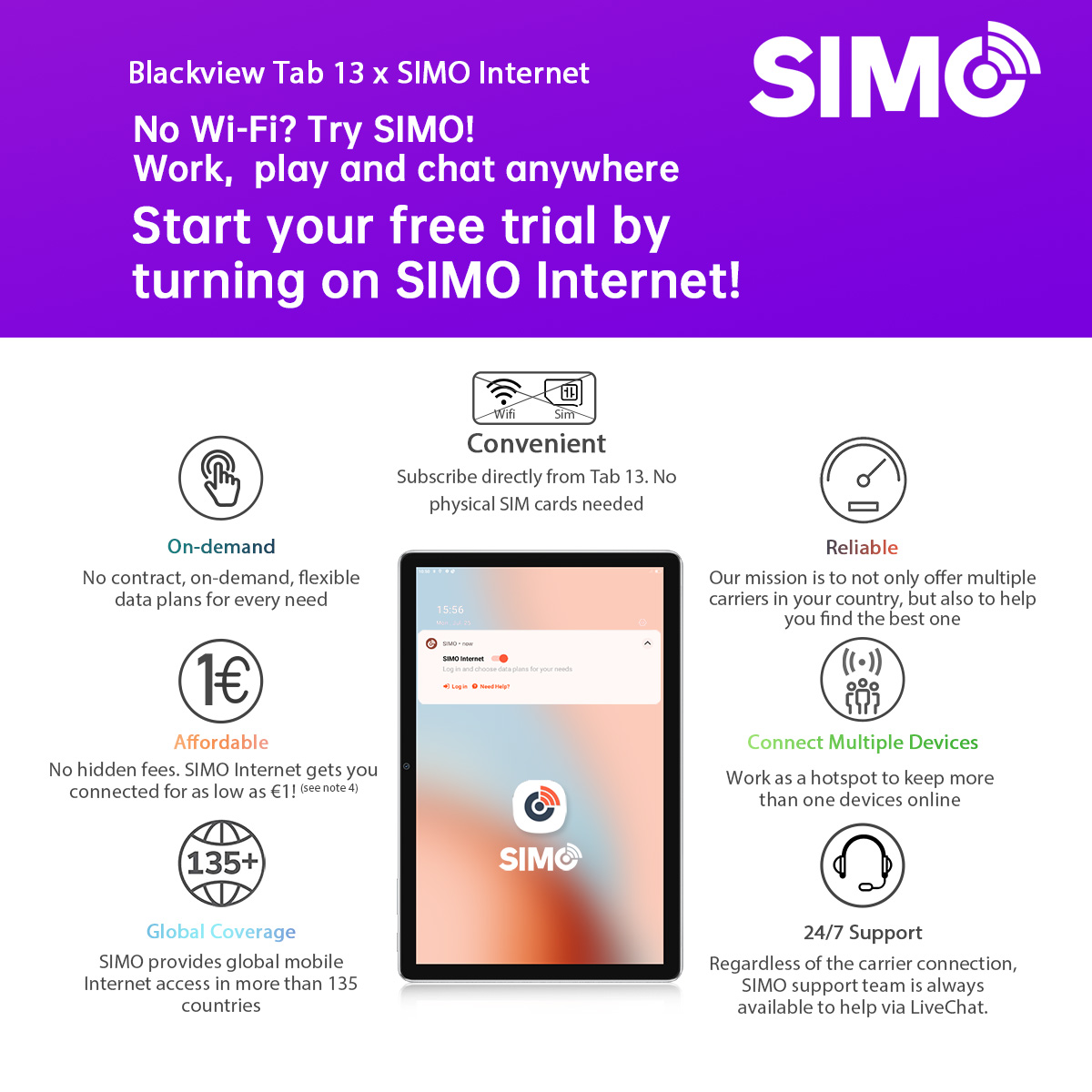 Blackview Tab 13 Tablet 10,1'' FHD+ Display Helio G85 Octa Core 6 GB + 128 GB SIMo Tablets Pad 7280 mAh Android 12 13 MP Kamera