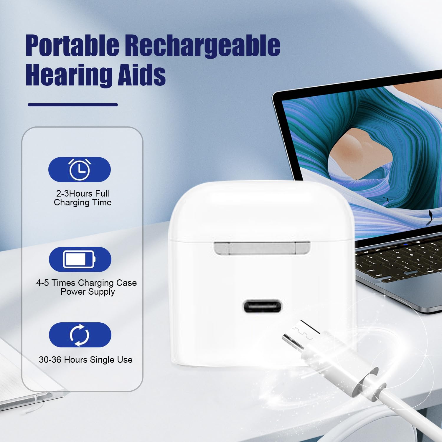Rechargeable hearing aid hearing aid mini wireless speaker elderly invisible earphone