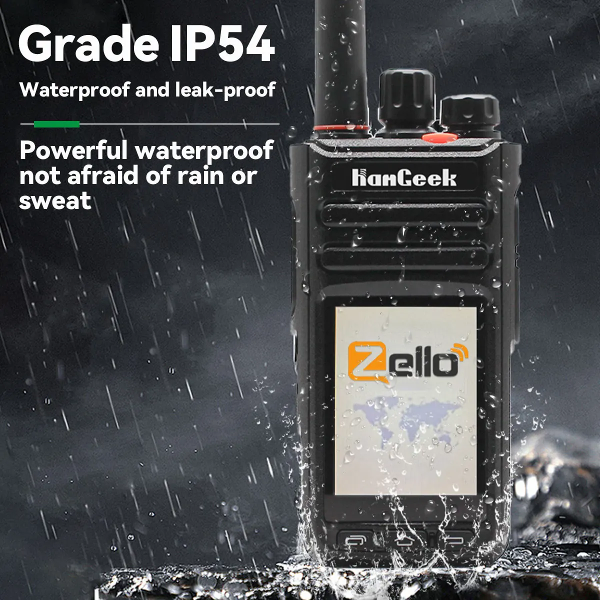 Hangeek t82 zello 2g/3g/4g Walkie Talkie mit Touchscreen unterstützt WLAN Bluetooth Public Network Intercom