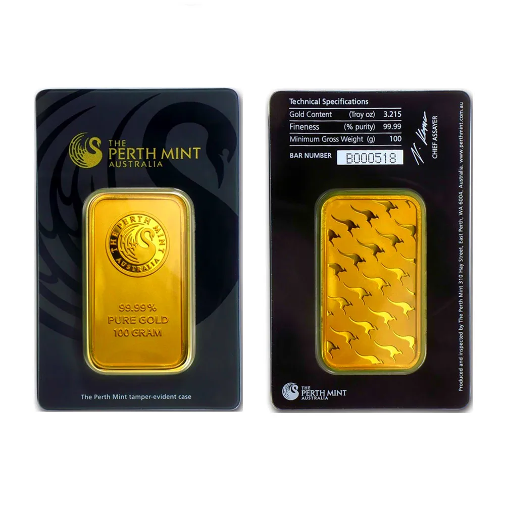 1 oz Australia Gold Bar B Series Seal Packaging With An Independent Serial Number Brass Core Fake Gold Block Craft Collection