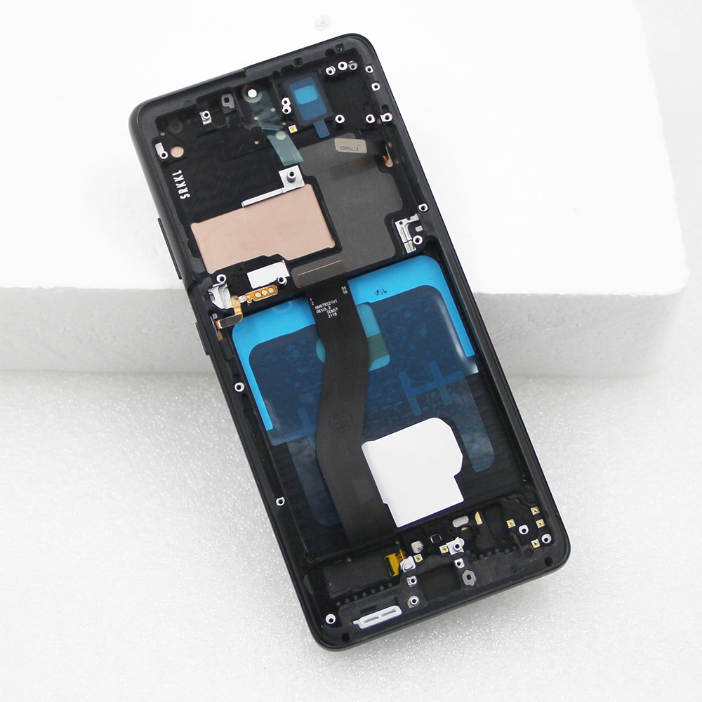 AMOLED S21 Ultra Bildschirmbaugruppe für Samsung Galaxy S21 Ultra 5G G998B G998B/DS LCD-Display Touchscreen mit Fingerabdrücken