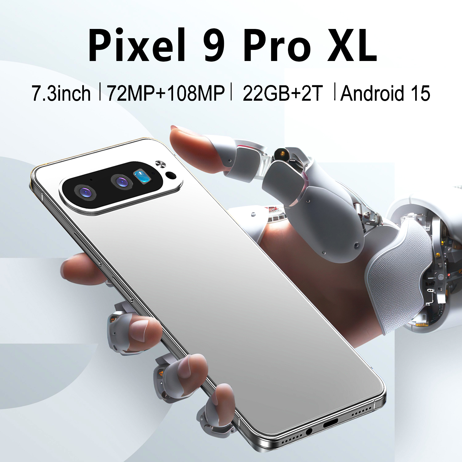 Smartphone pixel 9 pro xl versão global original 7.3 fhd 22g 2tb 8800mah 78 + 108mp 4/5g rede android telefone desbloqueado